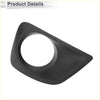 Black plastic front right fog light grill with circular opening and angular edges for toyota vios 2014-2015