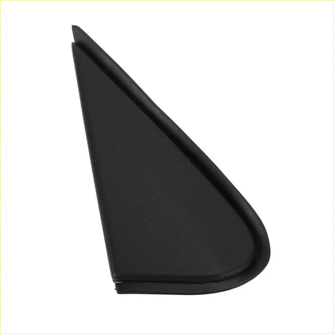 Black triangular front right side pillar trim piece for Toyota Land Cruiser with smooth molded plastic surface