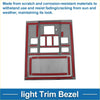 Front row light trim bezel for toyota alphard vellfire 2023-2025 in gray with red accents and carbon fiber design