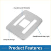 Silver metallic rectangular front row rear light trim bezel for 2023 toyota prius with three cut-out slots