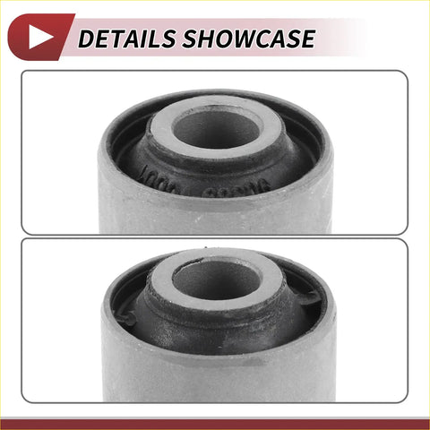 Front shock absorber bushing for Toyota hiLux Landcruiser with black rubber, metallic inner ring, and molded metal housing