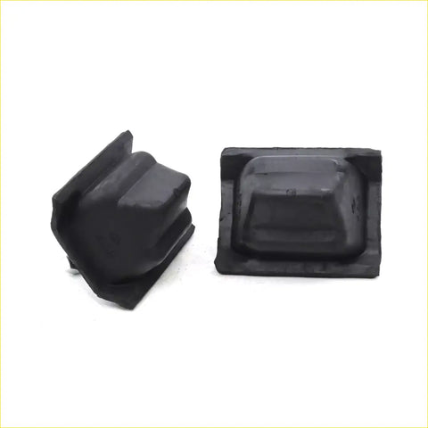 Black rubber front spring bumper lower corner protectors with raised and stepped designs for toyota hilux 1988-1997