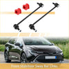 Black front stabiliser sway bar link kit with silver ball joints and red bushings for Toyota Sienna