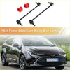Black front stabiliser sway bar link kit with red rubber bushings for toyota sienna front suspension