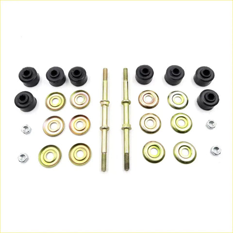 Front stabilizer link rod for toyota hilux 1988-1997 with black rubber bushings brass washers bolts and silver nuts