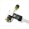 Black and gold mechanical fuel pump with digital caliper measuring 308.7 mm for nissan navara d21 king cab link rod set
