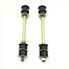 Pair of black rubber-coated metal front stabilizer link rods with brass fasteners for nissan navara d21 king cab