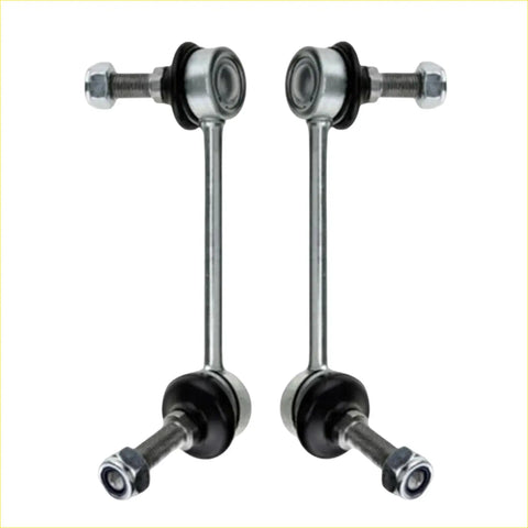 Front sway bar link rod joint set in silver and black with rubber bushings for toyota hilux 2005-2015