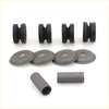 Set of black and gray rubber front tension rod bushings for datsun nissan ute 620 1972-1979 automotive use