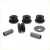 Set of black and gray rubber front tension rod bushings for suspension on datsun nissan ute 620 1972-1979