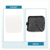Back side of black plastic front tow hook cover with molded tabs and embossed text for toyota rav4 2009-2012