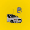 Front Tow Hook Caps for Toyota RAV4 2009-2012 - 2 x White Covers