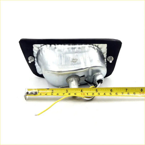 Black rubber-backed silver metallic rear tail light assembly with wiring for front turn signal lights nissan datsun 620 ute