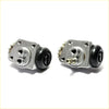 Front wheel brake cylinder rhs for toyota hilux 1978-1983 with silver metal calipers black rubber boots and brass fittings