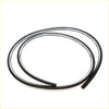 Black rubber gasket with shiny chrome inner lining coiled in oval shape front windshield moulding for toyota hilux