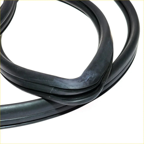 Black rubber front windshield weatherstrip seal for datsun nissan sunny sentra sedan visible from the back side