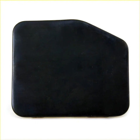 Black matte plastic car floor mat with rounded edges and curved shape for toyota hilux fuel door cover lid 1988-1997