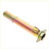Metallic silver anchor bolt with flanged end and threaded hole for fuel filler neck set on nissan datsun 620 utility