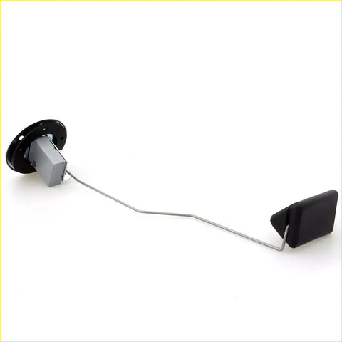 Black and gray fuel gauge sending unit with curved metal rod for Toyota Hilux 4Runner 1980-1995 shown from back side