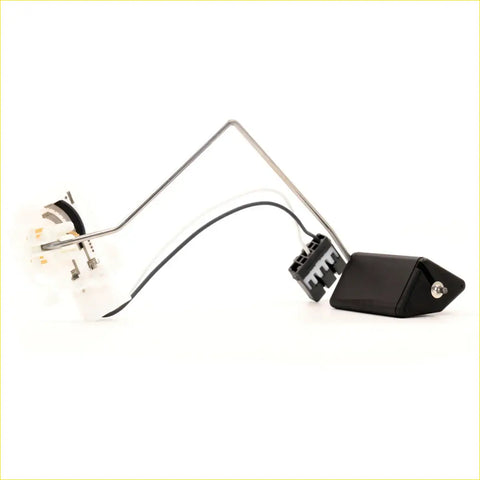 Back side of black plastic fuel gauge sending unit with chrome metal tube and wiring for Toyota Hilux 4WD 2005-2014