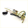 Gold metal fuel gauge sending unit sensor with black float and wiring for nissan sentra b11 16l e16 back side