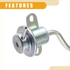 Silver metallic fuel injection pressure regulator with cylindrical body and mounting bracket for toyota innova hilux