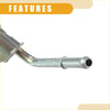 Silver metallic fuel line with curved section and threaded end for fuel injection pressure regulator toyota innova hilux 2004-2023