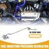 Silver metallic fuel injection pressure regulator with curved tube and threaded fittings for toyota innova hilux 2004-2023
