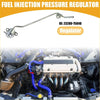 Silver metallic fuel injection pressure regulator with curved pipe and threaded fittings for toyota innova hilux