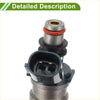 Fuel injector 2.4l for toyota tacoma 1995-2000 silver metallic with red o-ring and black plastic connector housing