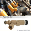 Beige plastic fuel injector with black rubber seals and metallic fittings for toyota 4runner 2.7l 1999-2000 model oe 23209-79145