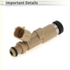 Fuel injector for toyota 4runner 2.7l 1999-2000 with tan plastic body black rubber seals and metallic connector