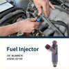 Gray plastic fuel injector with blue connector and black tip model 23250-22100 for toyota avensis 18 vvti 2003-2008