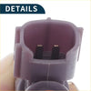 Gray plastic automotive electrical connector with two black pins on the back side for toyota avensis fuel injector