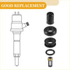 Black fuel injector with brass-colored filter and black rubber seal rings for toyota cressida 1988 4 x nbr rubber