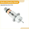 Silver metallic fuel pressure regulator with threaded ports metal for toyota 4runner 1988-1995 back side view