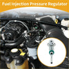 Silver metal fuel pressure regulator with green o-ring and threaded fittings for toyota highlander 2001-2003