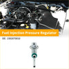 Silver metallic fuel pressure regulator with green rubber seal and threaded connections for 2001-2003 toyota highlander