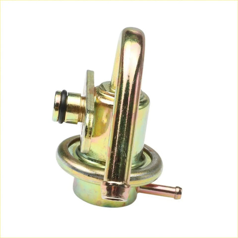 Gold-colored metal fuel pressure regulator with handle threaded port and small tube for 89-06 nissan navara pathfinder