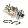 Silver metallic fuel pump assembly with brass fittings and black rubber gasket for nissan prairie 1982-1988