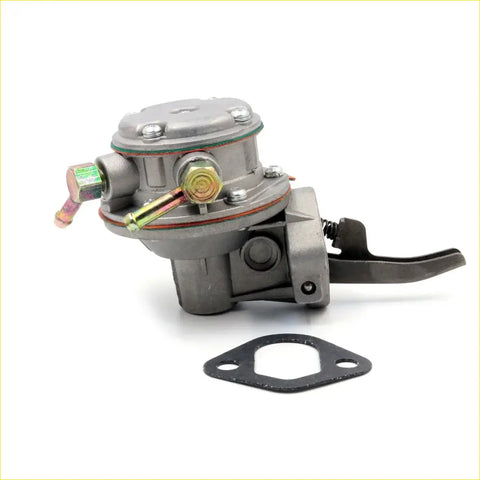 Gray metallic fuel pump with brass fittings and black gasket for datsun nissan 520 521 620 j15 engine 1968-1979