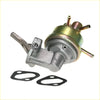 Silver and brass-colored mechanical fuel pump with gaskets for Nissan Pulsar Langley Liberta Villa 1982-1990