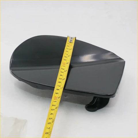 Black glossy plastic gas fuel cover lid with smooth curved design and latch for Nissan Navara King Cab 4WD 2004-2014