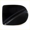 Black glossy plastic side mirror cover with smooth curved design for nissan navara king cab 4wd gas fuel cover lid