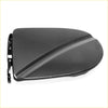 Black glossy plastic gas fuel door cover for Nissan Navara King Cab D40 2005-2014 showing back side with bracket