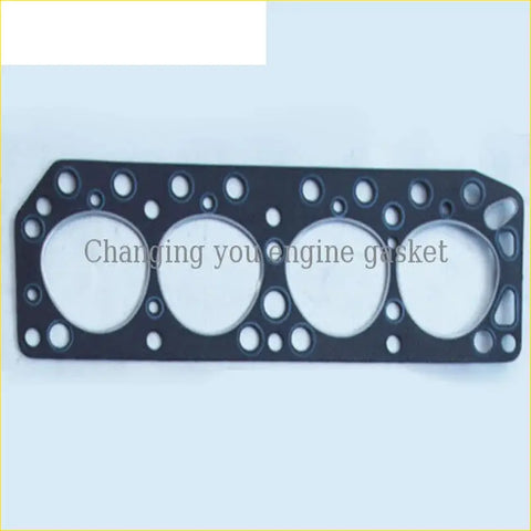 Black engine head gasket with four large openings and smaller holes for precise sealing in nissan hiace corolla hilux engines
