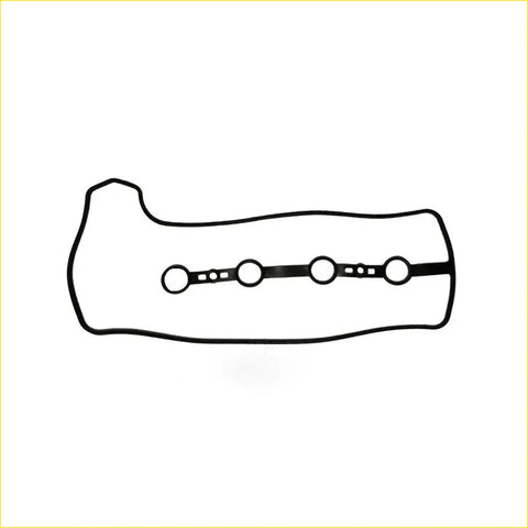 Black rubber valve cover gasket with four circular openings and central bar for toyota rav4 avensis verso