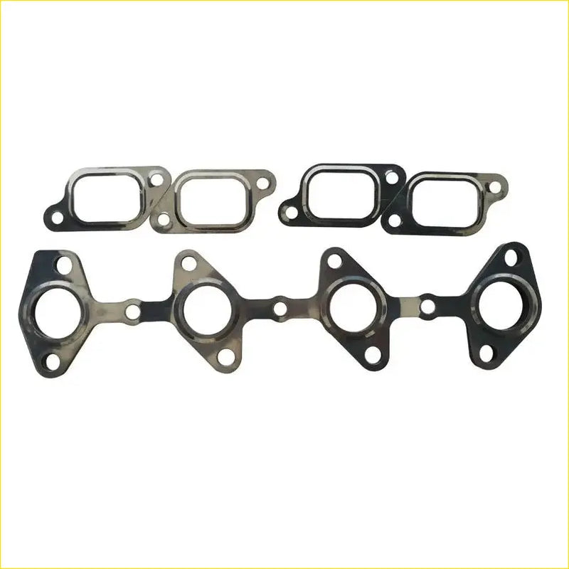 Set of four metallic black engine head gaskets with precise bolt cutouts for toyota hilux land cruiser 3.0 intake exhaust