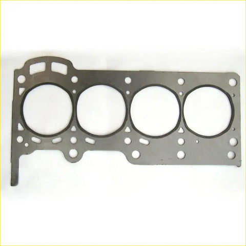 Metallic gray cylinder head gasket with four circular openings for toyota yaris echo 1szfe engine use