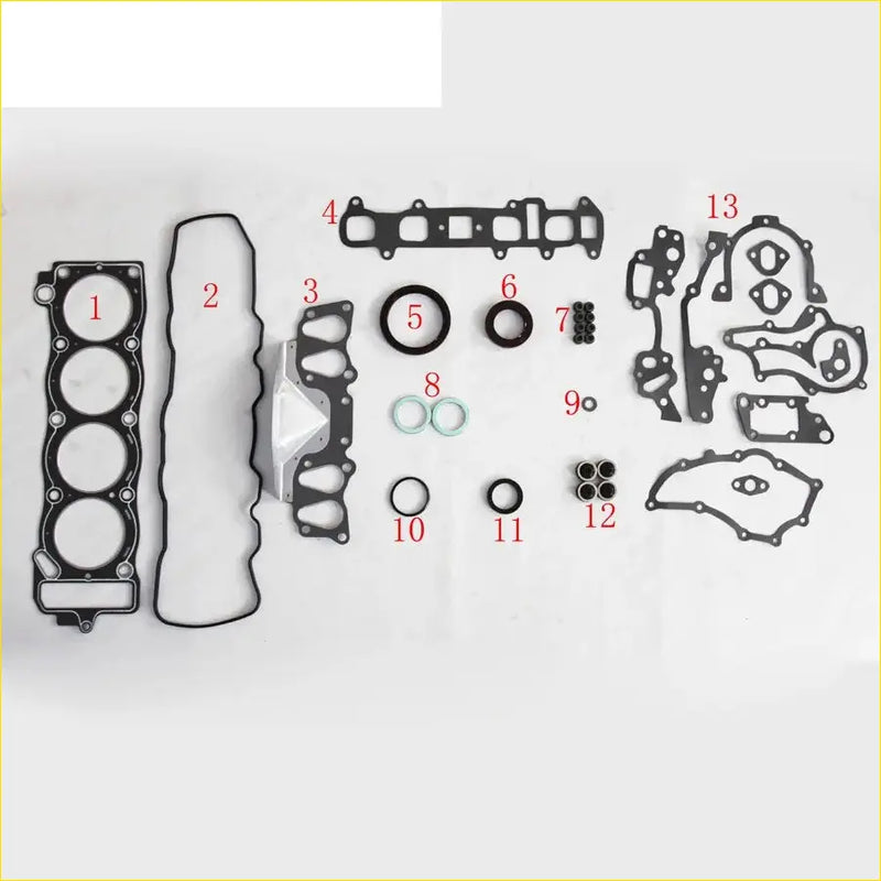 Black rubber gasket set made of durable material for toyota cressida wagon and land cruiser engine parts